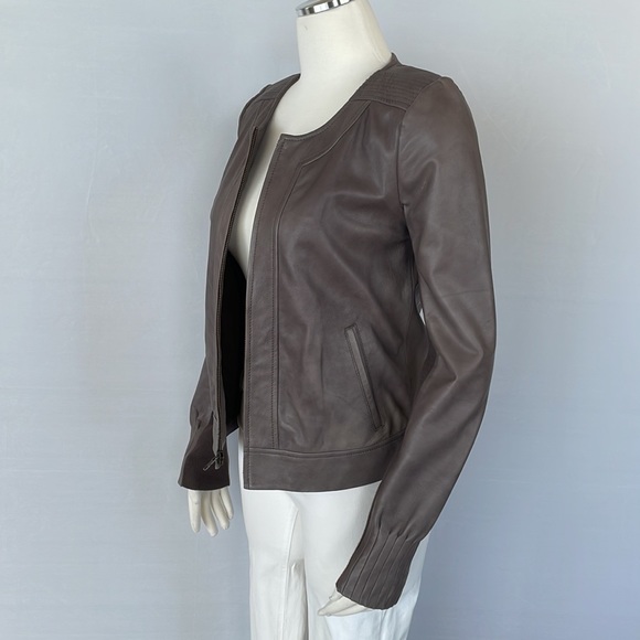 NWOT Trouve Leather Jacket Gray/Brown Size Small - Picture 4 of 14